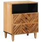 Preview: ARDEBO.de - Nachttisch Braun 50 x 33 x 60 cm Massivholz Mango