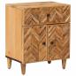 Preview: ARDEBO.de - Nachttisch Braun 50 x 33 x 60 cm Massivholz Mango