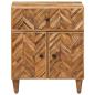 Preview: Nachttisch Braun 50 x 33 x 60 cm Massivholz Mango