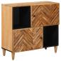 Preview: ARDEBO.de - Stauraumschränke Braun 80 x 33,5 x 75 cm Massivholz Mango