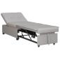 Preview: Schlafsofa Ausziehbar Grau 194 x 50 x 82 cm Stoff