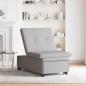 Preview: Schlafsofa Ausziehbar Grau 194 x 50 x 82 cm Stoff