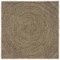Preview: ARDEBO.de - Bereichsteppich Natürlich und Schwarz 120 x 120 cm Jute