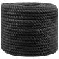 Preview: ARDEBO.de - Juteseil 12 mm Schwarz 100% Tossa Jute