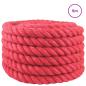 Preview: Juteseil 50 mm Rot 100% Tossa Jute