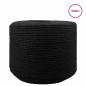 Preview: Baumwollseil 6 mm 500 m Schwarz 100% Baumwolle