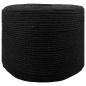 Preview: ARDEBO.de - Baumwollseil 8 mm 250 m Schwarz 100% Baumwolle