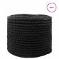 Preview: Baumwollseil 10 mm 25 m Schwarz 100% Baumwolle