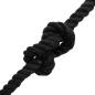 Preview: Baumwollseil 14 mm 50 m Schwarz 100% Baumwolle