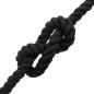 Preview: Baumwollseil 16 mm 25 m Schwarz 100% Baumwolle