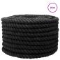 Preview: Baumwollseil 24 mm 25 m Schwarz 100% Baumwolle