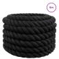 Preview: Baumwollseil 50 mm 5 m Schwarz 100% Baumwolle