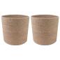 Preview: ARDEBO.de - Pflanztopfsatz 2 stk. Natur Ø 21 x 21 cm 100% Tossa-Jute