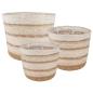 Preview: ARDEBO.de - 3 stk. Natürlich, Weiß und Beige Ø26 x 19 cm 100% Seegras