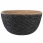 Preview: Pflanzenkübel mit Griffen Schwarz Ø 22 x 20 cm 100% Seegras