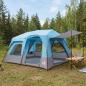 Preview: ARDEBO.de - Sofort Zelt 8 Personen Blau 185T Polyester mit PU-Beschichtung
