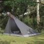Preview: ARDEBO.de - Trekkingzelt 4 Personen Grau und Orange