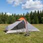 Preview: ARDEBO.de - Trekkingzelt 4 Personen Grau und Orange