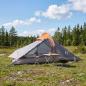 Preview: ARDEBO.de - Trekkingzelt 2 Personen Grau und Orange