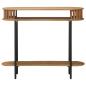 Preview: Handgefertigter Beistelltisch Teakbraun 90 x 30 x 75 cm
