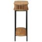 Preview: Handgefertigter Beistelltisch Teakbraun 90 x 30 x 75 cm