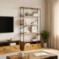 Preview: ARDEBO.de - 5-stufiges Bücherregal Natur 100 x 30 x 180 cm