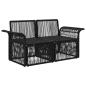 Preview: Garten-Sofa 2-Sitzanzahl Schwarz Poly-Rattan