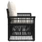 Preview: Garten-Sofa 2-Sitzanzahl Schwarz Poly-Rattan