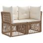 Preview: Garten-Sofa 2-Sitzanzahl Beige Poly-Rattan