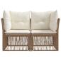 Preview: Garten-Sofa 2-Sitzanzahl Beige Poly-Rattan
