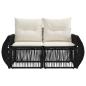 Preview: Garten-Sofa 2-Sitzanzahl Schwarz Poly-Rattan