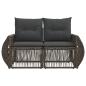 Preview: Garten-Sofa 2-Sitzanzahl Grau Poly-Rattan