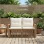 Preview: ARDEBO.de - Garten-Sofa 2-Sitzanzahl Beige Poly-Rattan