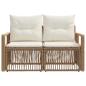 Preview: Garten-Sofa 2-Sitzanzahl Beige Poly-Rattan