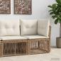 Preview: ARDEBO.de - Ecksofa Beige Poly-Rattan