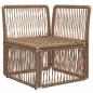 Preview: Ecksofa Beige Poly-Rattan
