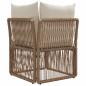 Preview: Ecksofa Beige Poly-Rattan