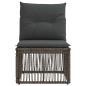 Preview: Armfreies Sofa Grau Poly-Rattan