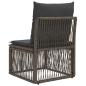 Preview: Armfreies Sofa Grau Poly-Rattan