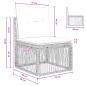 Preview: Armfreies Sofa Grau Poly-Rattan