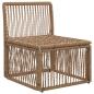 Preview: Armfreies Sofa Beige Poly-Rattan