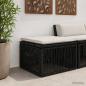 Preview: ARDEBO.de - Fußhocker Schwarz Poly-Rattan
