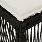 Preview: Fußhocker Schwarz Poly-Rattan