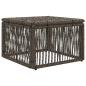 Preview: Fußhocker Grau Poly-Rattan