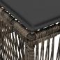 Preview: Fußhocker Grau Poly-Rattan