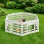 Preview: 6-Panel-Hundespielplatz 177,5 x 154,5 x 58 cm Kunststoff Weiß