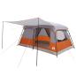 Preview: Familienzelt 10 Personen Grau und Orange Polyester und Stahl