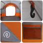 Preview: Heckklappen-Zelt mit Regenfly, wasserabweisend Grau und Orange