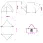 Preview: Heck-Awnings wasserfest Blau 405 x 280 x 220 cm