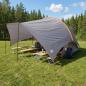 Preview: ARDEBO.de - Camping Tarp Wasserfest Grau und Orange 550 x 400 x 230 cm